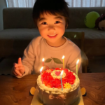苺ケーキで5歳のお誕生日❤