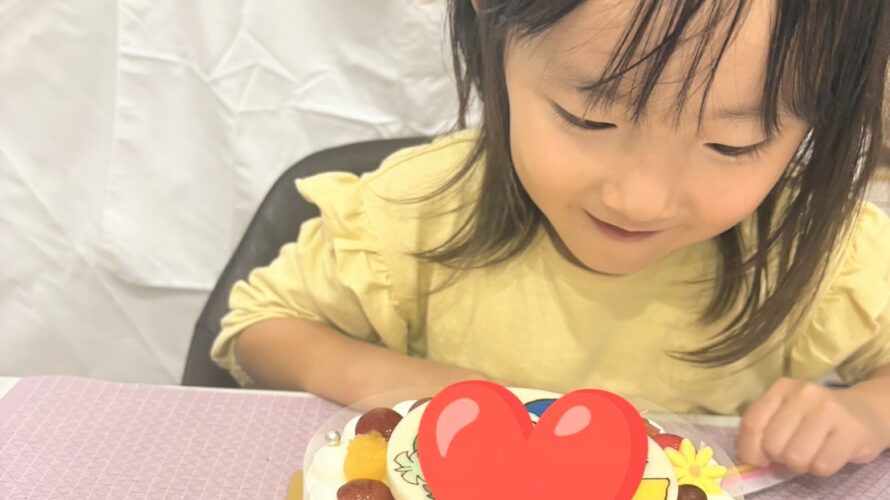 ハートのケーキでお誕生日❤