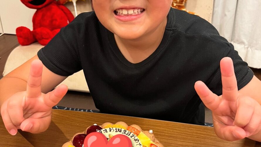 生チョコケーキで9歳のお誕生日✨　岡山市ケーキ工房ポム