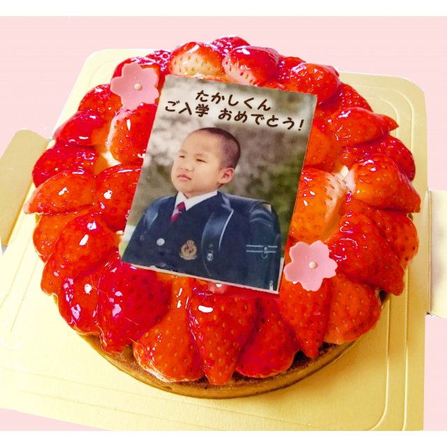 苺のタルト・写真ケーキ　【ポム店頭・Cake Box 受取】5月7日まで