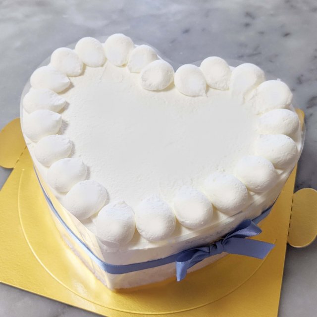 【ケーキ土台】デコレーション自由♪『ハート形』ケーキ（ポム店頭・Cake Box受取）