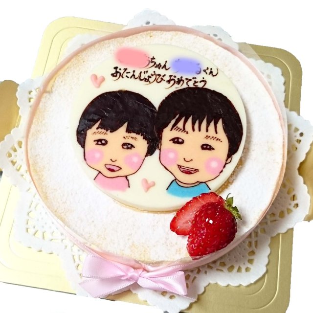 【似顔絵ケーキ】濃厚でクリーミー！チーズケーキ（ポム店頭・Cake Box受取可）
