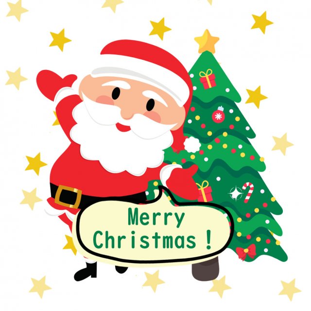 MerryChristmas　サンタとツリー　メダルクッキー(保育園・幼稚園・小学校・子供会などのクリスマス会に）
