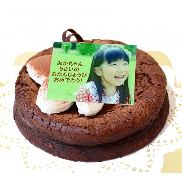 写真ケーキ　ガトーショコラ【ポム店頭・Cake Box 受取】